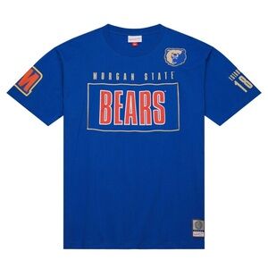 Mitchell & Ness Royal Blue Morgan State Bears Short Sleeve Shirt Sz Sm HBCU NWT
